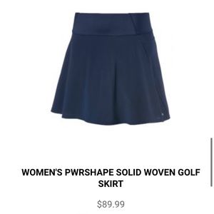 WOMEN'S PWRSHAPE SOLID WOVEN GOLF SKIRT- NWT, Navy